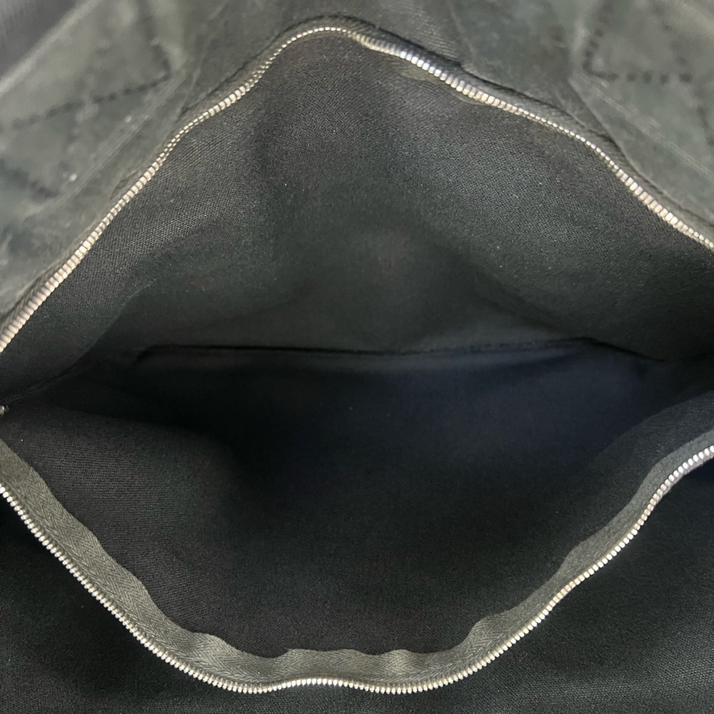 Hermes Tote Unisex Black Canvas with Black Detailing & White Stitching - Picture 13 of 15